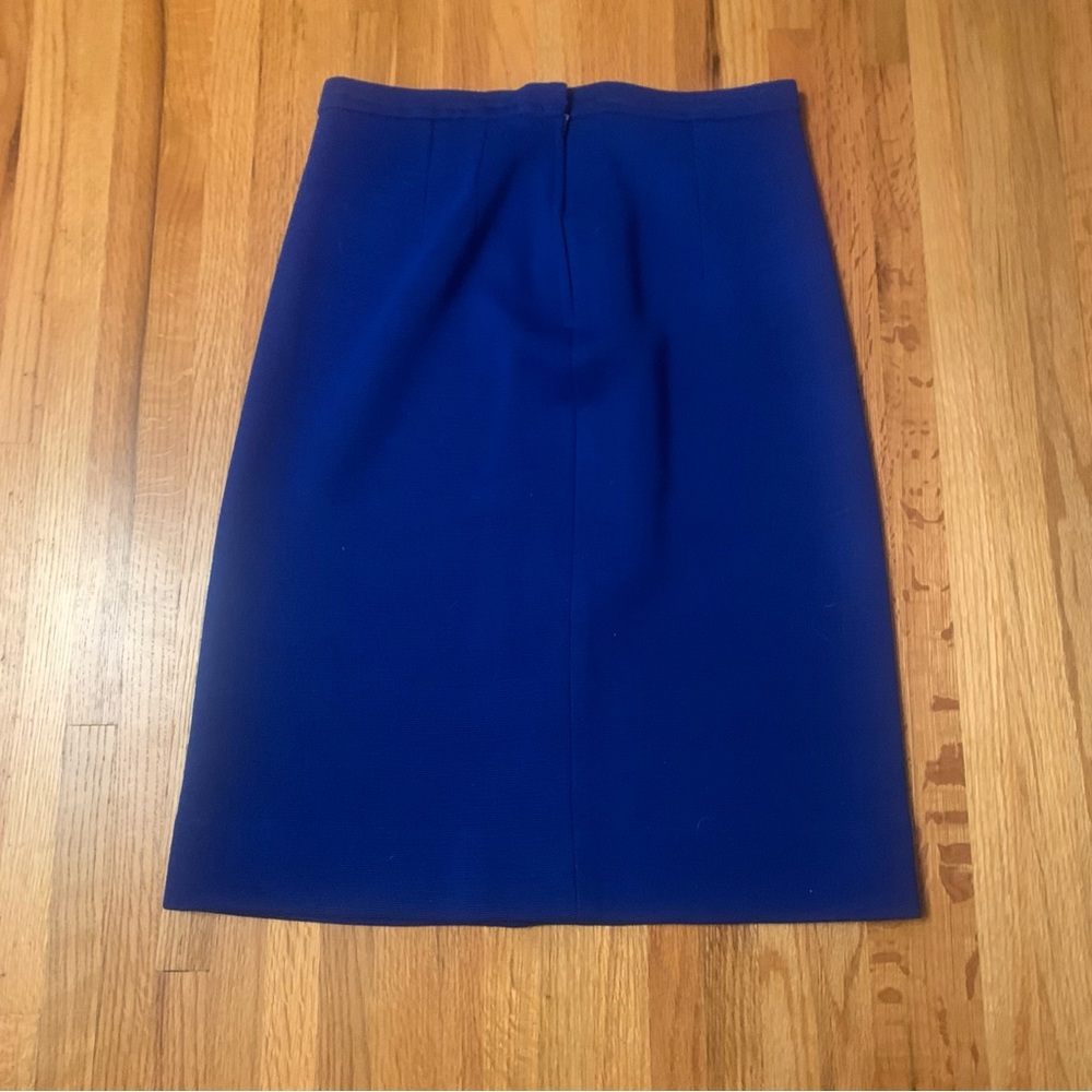 Vintage Royal Blue Heavy Knit Midi Skirt Size 30”